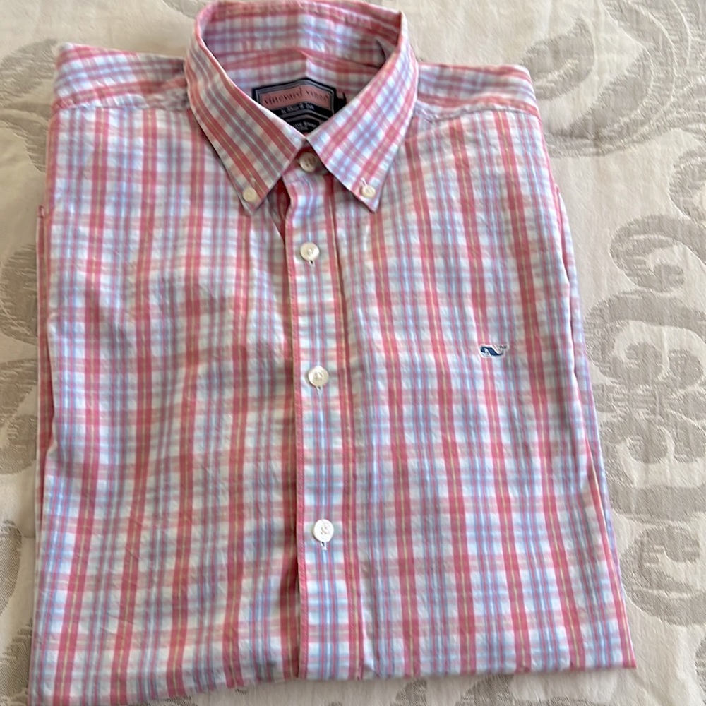 Mens Vineyard Vines plaid dress shirt
